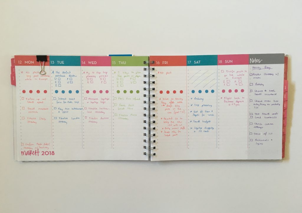 dabney lee for blue sky horizontal weekly planner landscape page orientation color coding list making monday start cheap affordable large page size alternative to traditional planner