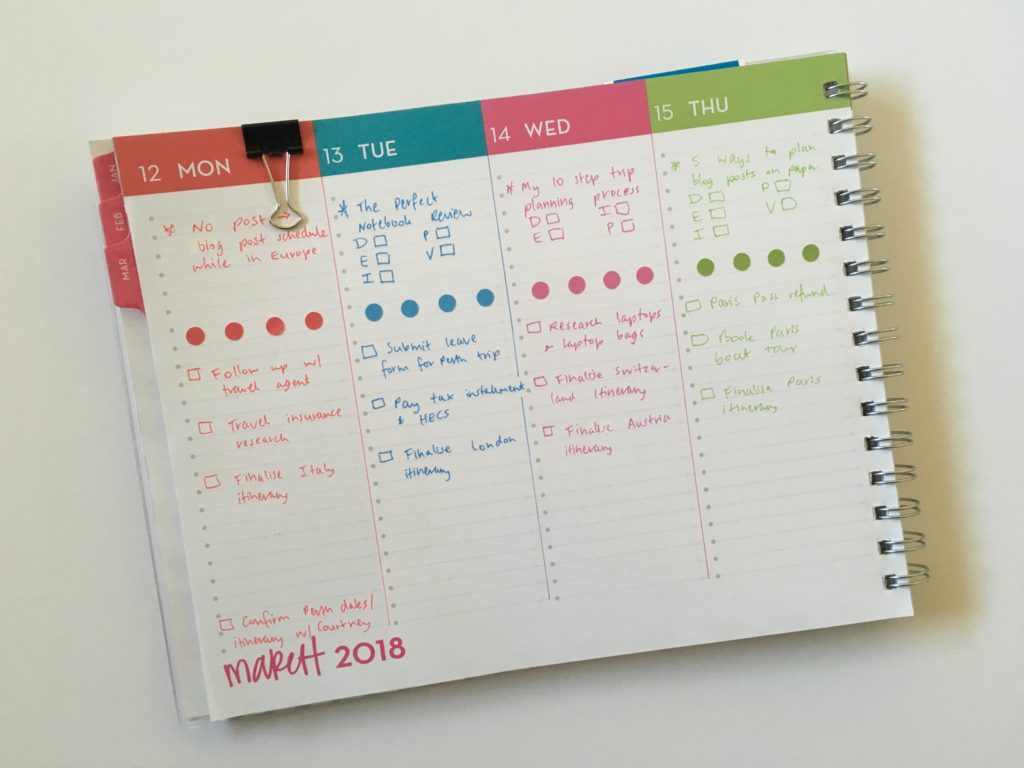 dabney lee for blue sky horizontal weekly planner list maker lined colorful plan with me weekly spread