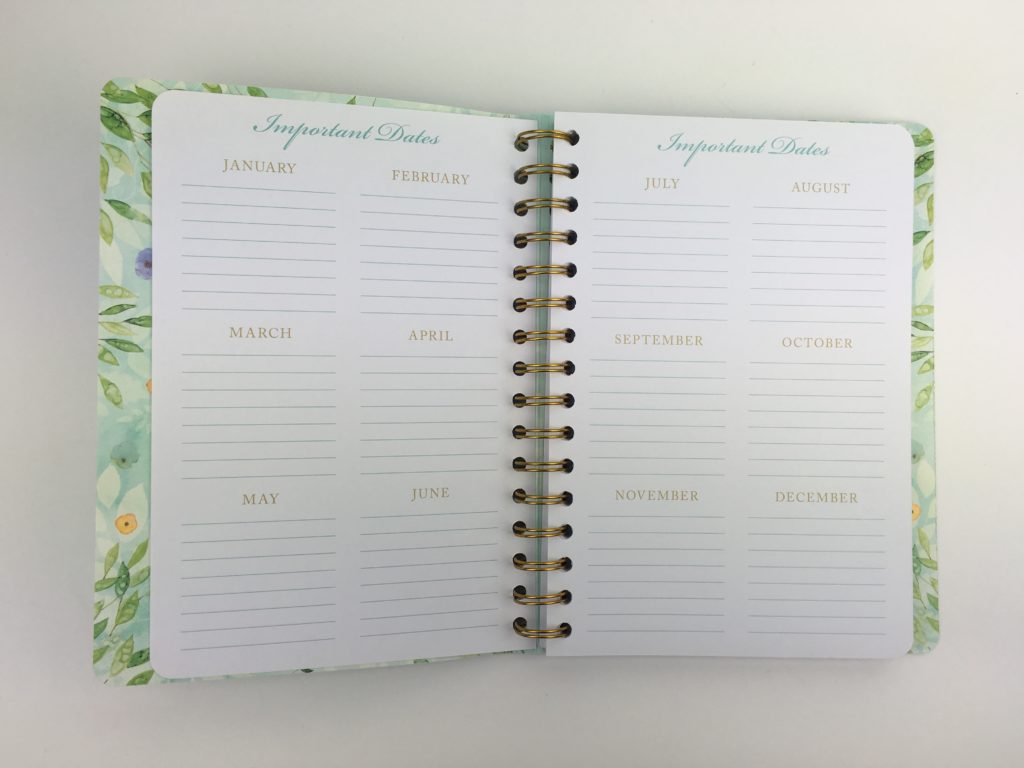 punch studios peacock weekly planner review video pros and cons horizontal unlined undated monday week start wire binding important dates annual calendar