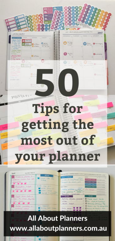 50 tips for getting the most out of your planner ideas layouts color coding washi tape planner stickers tips planning newbie inspiration all about planners