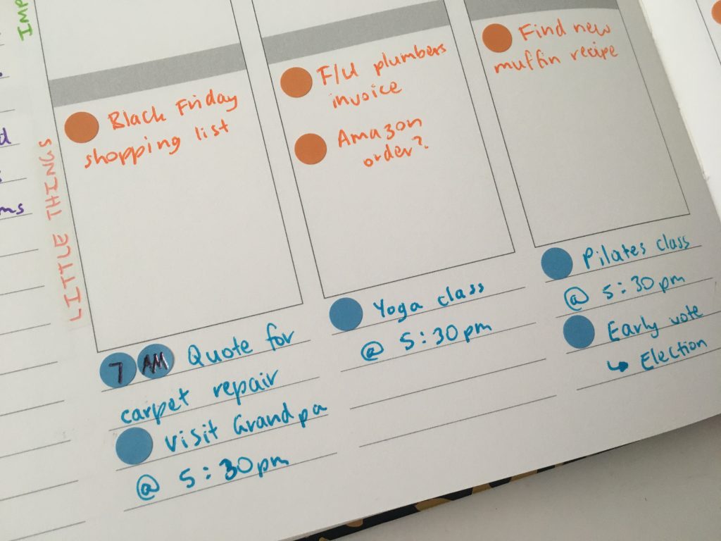 Erin condren weekly spread color coded bloom dot stickers simple quick easy minimalist all about planners vertical spread_03