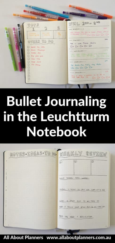 Bullet journaling in the Leuchtturm dot grid notebook – All About Planners