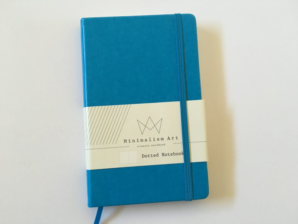 minimalism art notebook dot grid bullet journal bujo pros and cons cheap amazon draft spreads planner mockup ideas gender neutral blue cover hardbound
