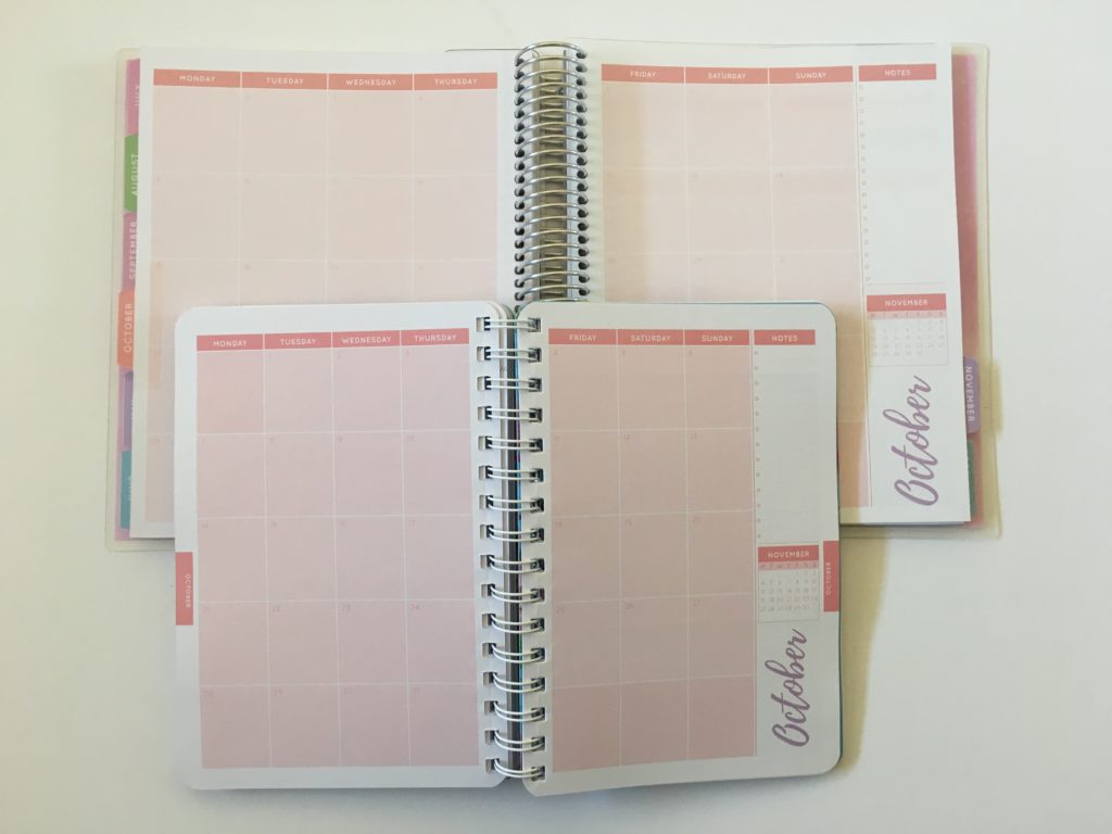 otto my goals weekly planner comparison 2018 2019 versions horizontal monday start 2 page monthly calendar colorful
