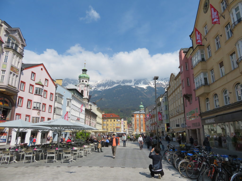 innsbruck austria in spring things to see and do cute european city shopping quaint snow capped mountains spring april