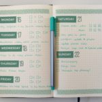 Bullet journaling with washi tape in the Scrivwell Dot Grid Notebook