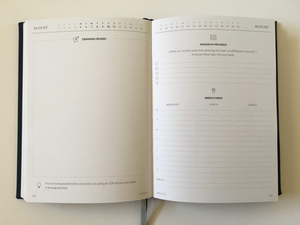 curation weekly planner review horizontal pros and cons video simple minmalist 2 page weekly spread overview