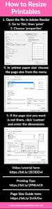 How to resize printables (how to print letter size onto half page, A5 ...