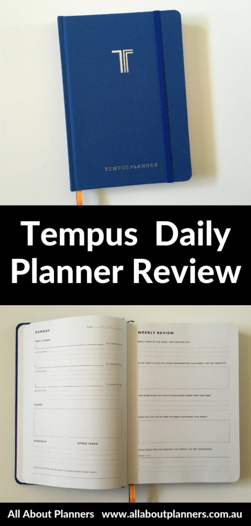 tempus daily planner review pros and cons daily day to a page format goal setting top 3 tasks
