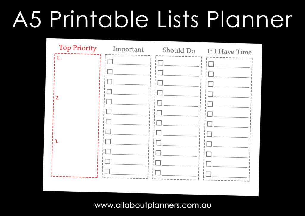 a5 printable lists planner tutorial how to make photoshop video step by step