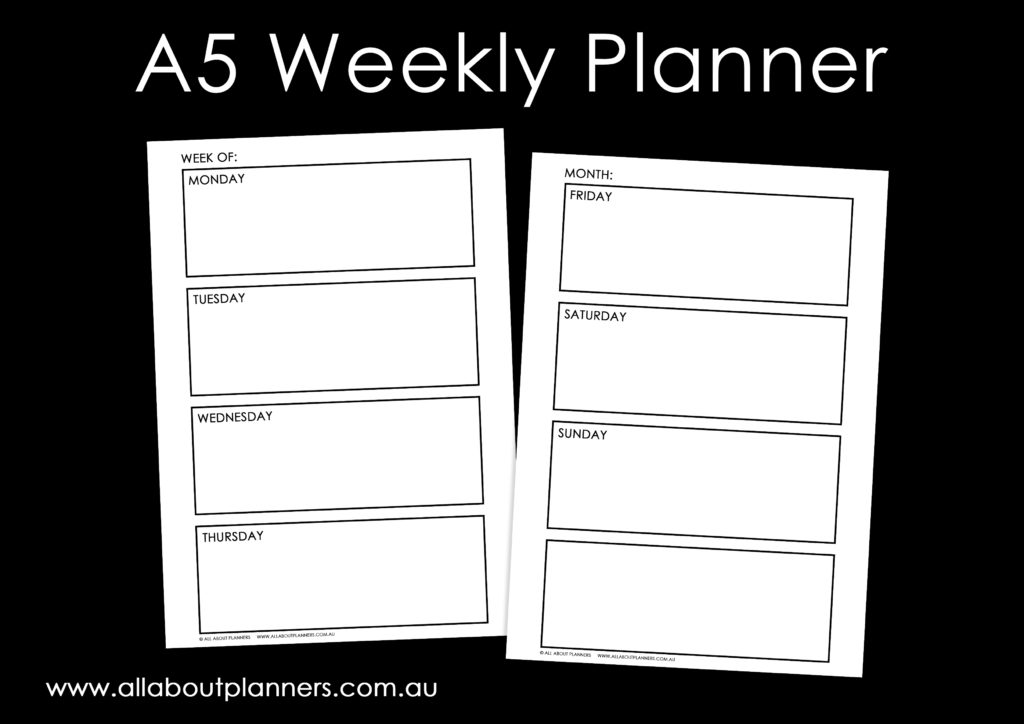 a5 weekly planner printable editable template pdf fillable how to make tutorial
