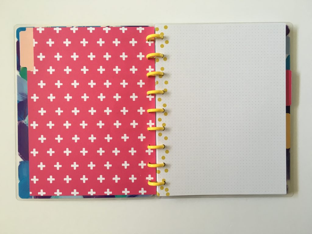 cute discbound planner for bullet journaling happy planner happy notes dot grid medium page size tabs