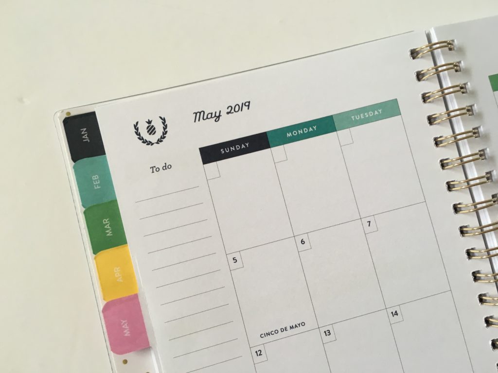 emily ley simplified planner at a glance collab office depot national holidays list usa bucket list pinapple rainbow 2 page monthly calendar 2019