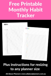 free printable monthly habit tracker download template diy resize page size custom insert refill happy planner routine recurring