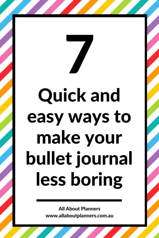 quick and easy ways to make your bullet journal less boring tips bullet journal newbie bujo