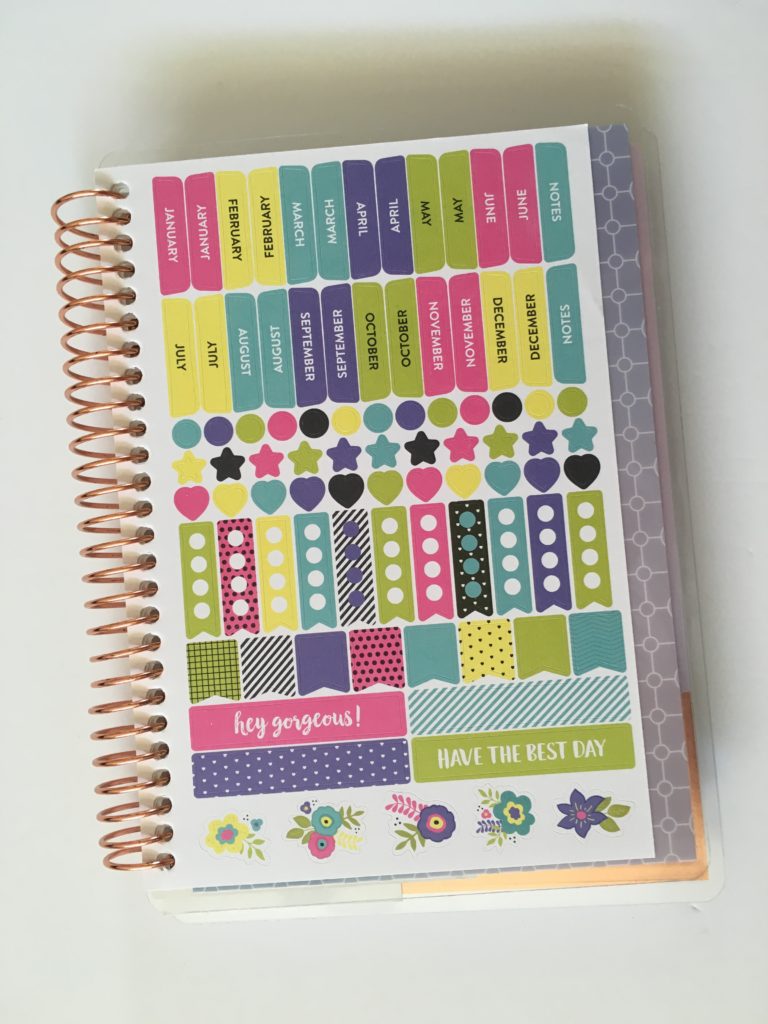recollections mini planner review bright colorful planner stickers tabs undated video