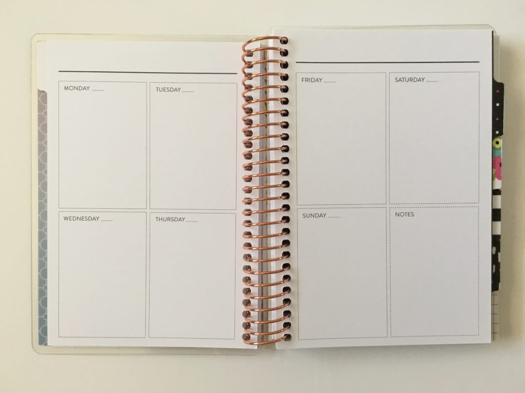 recollections mini planner review pros and cons functional layout undated monday start horizontal vertical
