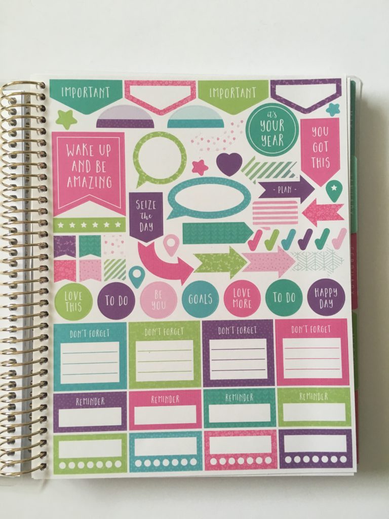 recollections planner stickers pros and cons bright colorful rainbow