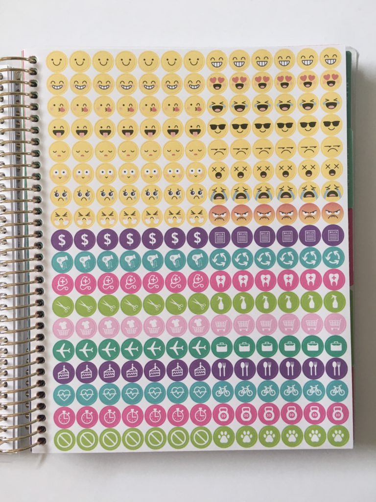 recollections review planner stickers icon bright rainbow pros and cons