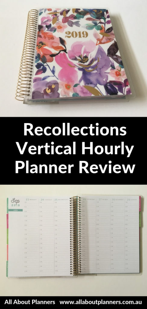 recollections vertical hourly planner review pros and cons 7am to 9pm schedule half hour colorful cute affordable functional