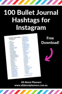 100 bullet journal hashtags for instagram