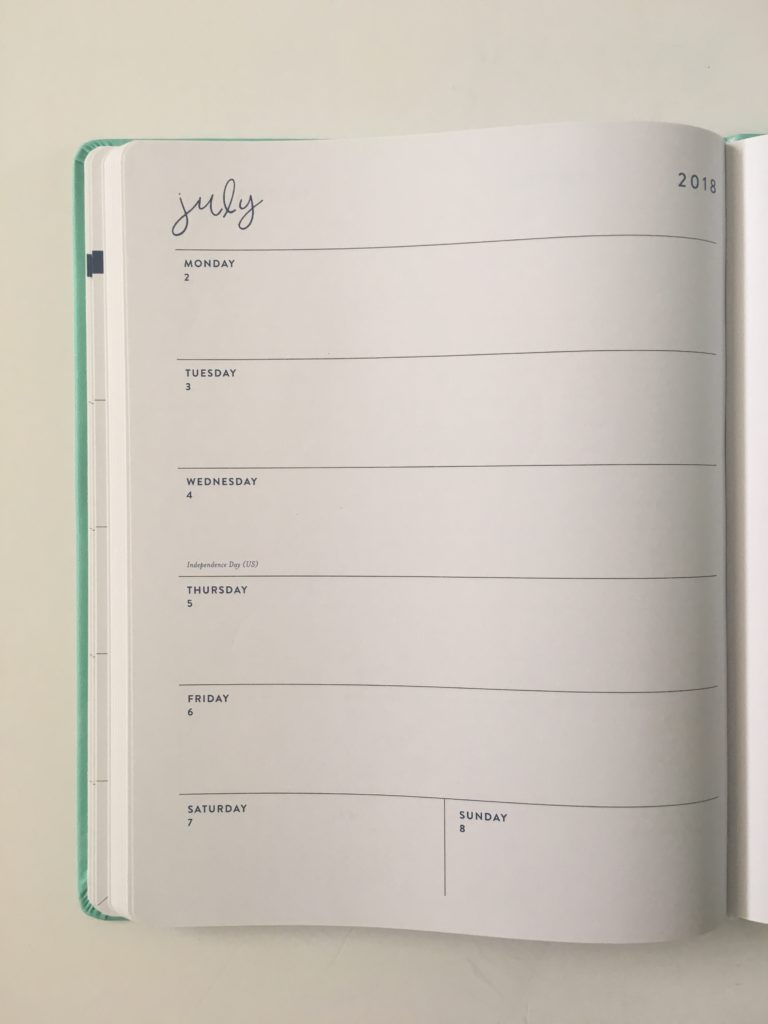 eccolo weekly planner review monday start horizontal pros and cons minimalist simple