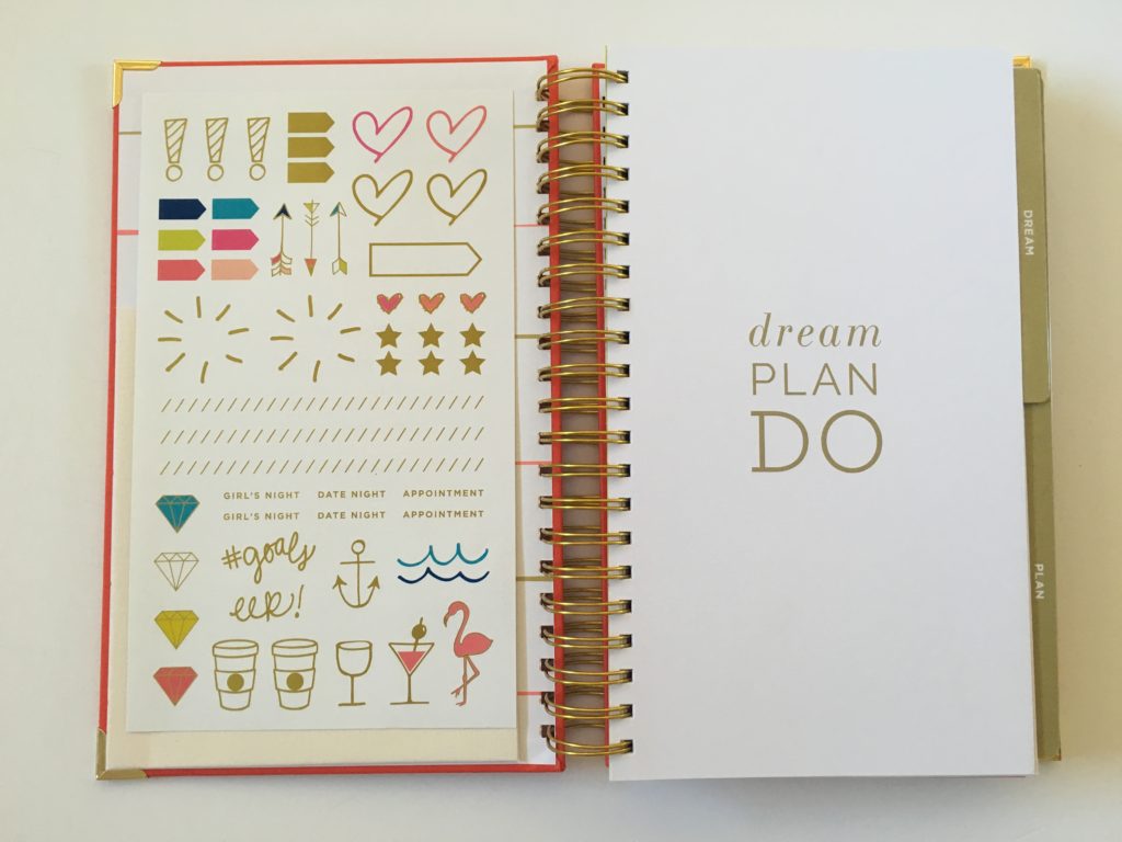lake + loft dream plan do planner review sticker colorful vertical horizontal video review