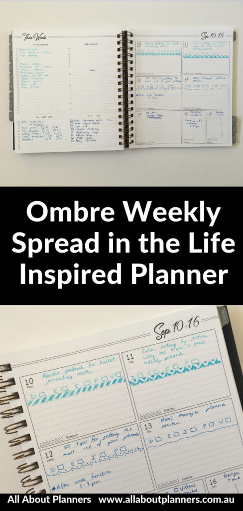 life inspired plans weekly planner spread review ombre blue simple planner decorating ideas horizontal 2 page monday start