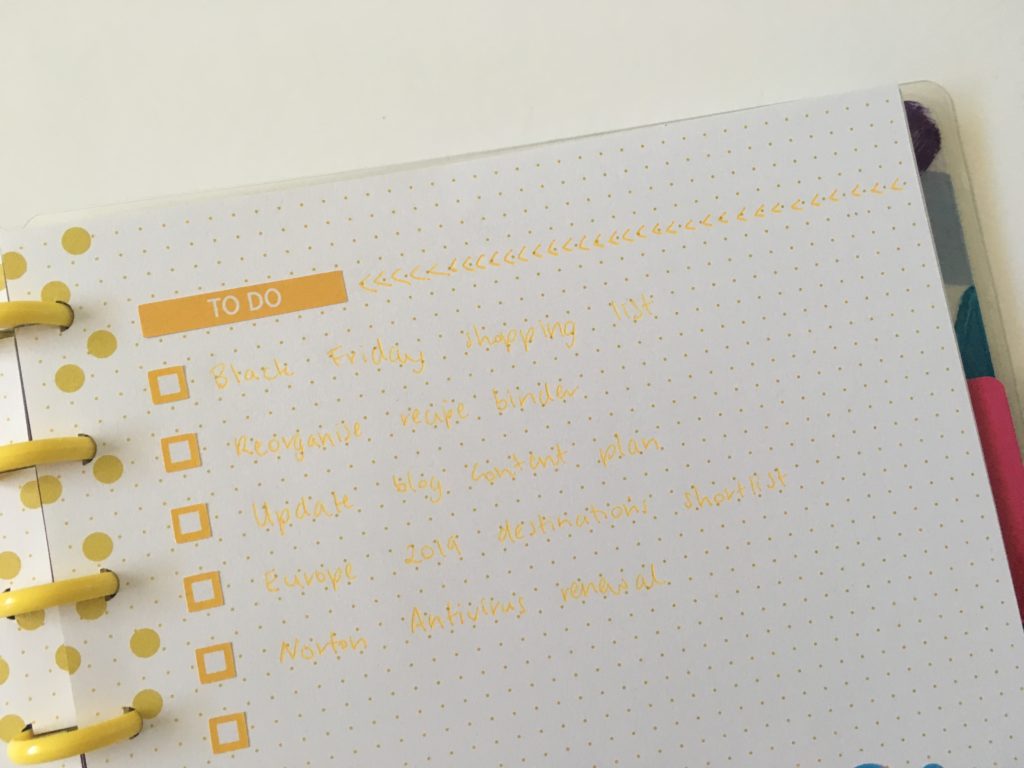 papermate inkjoy gel pen can actually see yellow ink gold checklist to do simple minimalist header stickers happy notes review
