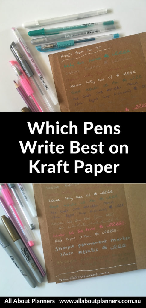 which pens write best on kraft paper pen testing swatches carstock bullet journal review