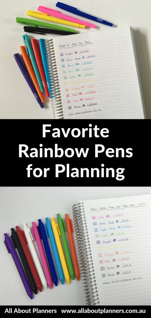 favorite rainbow pens for planning color coding fine tip gel rainbow review pros and c cons tips