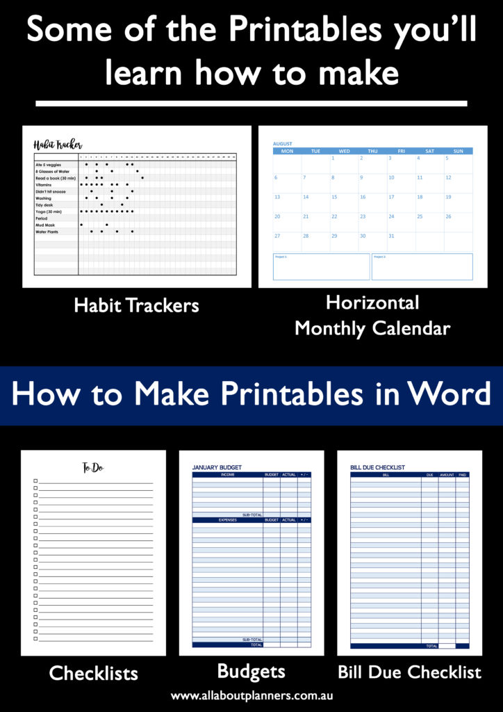 how to make printables in word quick easy fast template diy tutorial