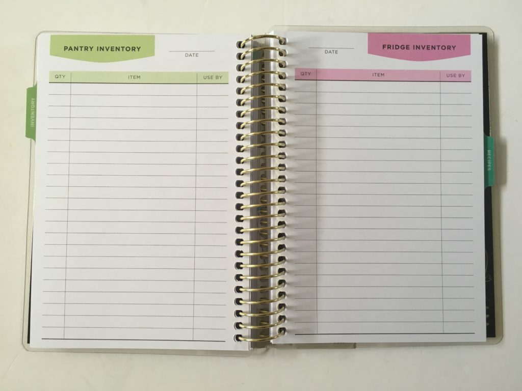 recollections weekly planner review pros and cons pantry fridge inventory