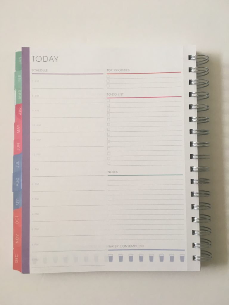 blue sky personalised planner review daily day to a page schedule 7am to 7pm pros and cons