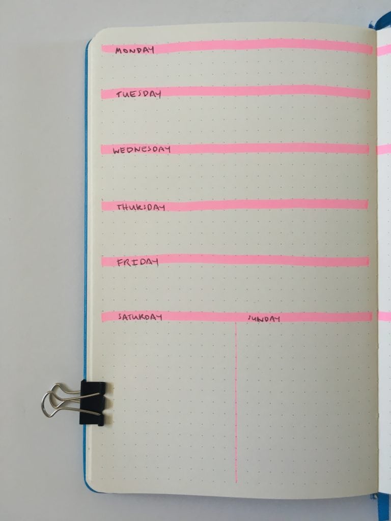 20 Bullet Journal Weekly Spread Ideas (One Page Layouts) – All About ...