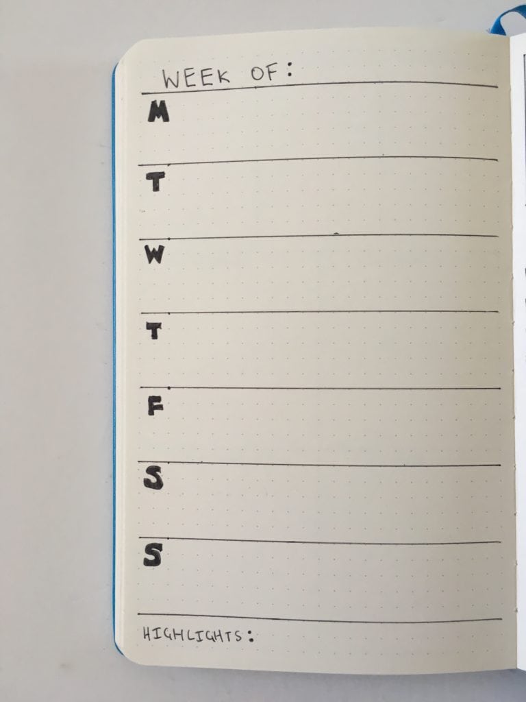 20 Bullet Journal Weekly Spread Ideas (One Page Layouts) – All About ...