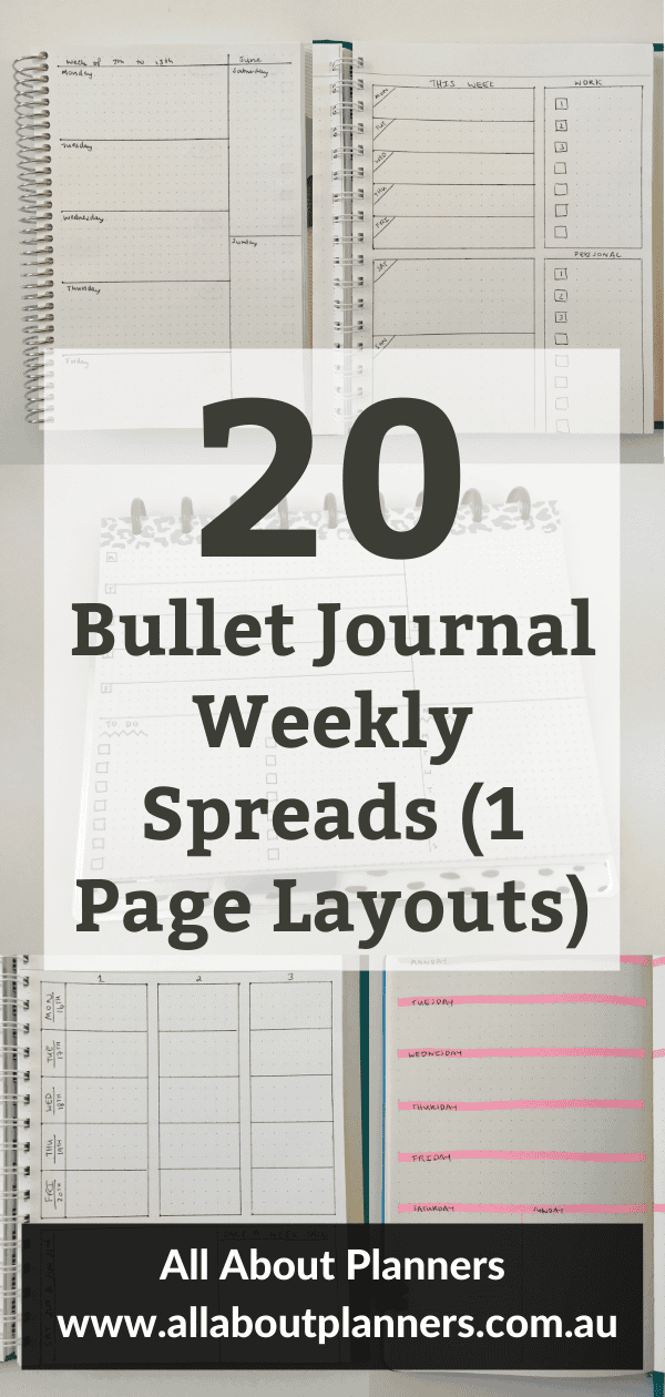 20 Bullet Journal Weekly Spread Ideas (One Page Layouts) – All About ...