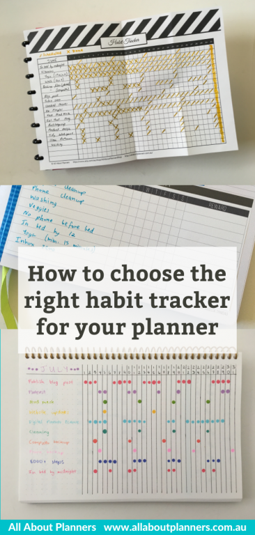 how to choose to right habit tracker for your planner or bullet journal bujo weekly monthly color coding pros and cons