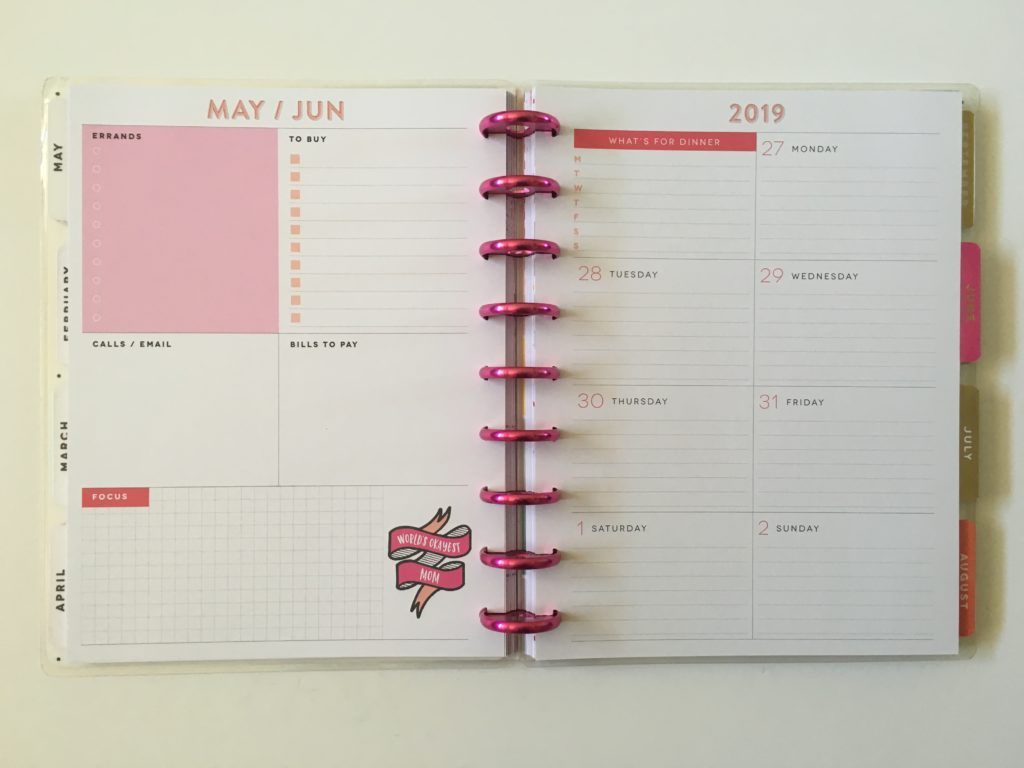 mambi happy planner review pros and cons dashboard monday start week video flipthrough