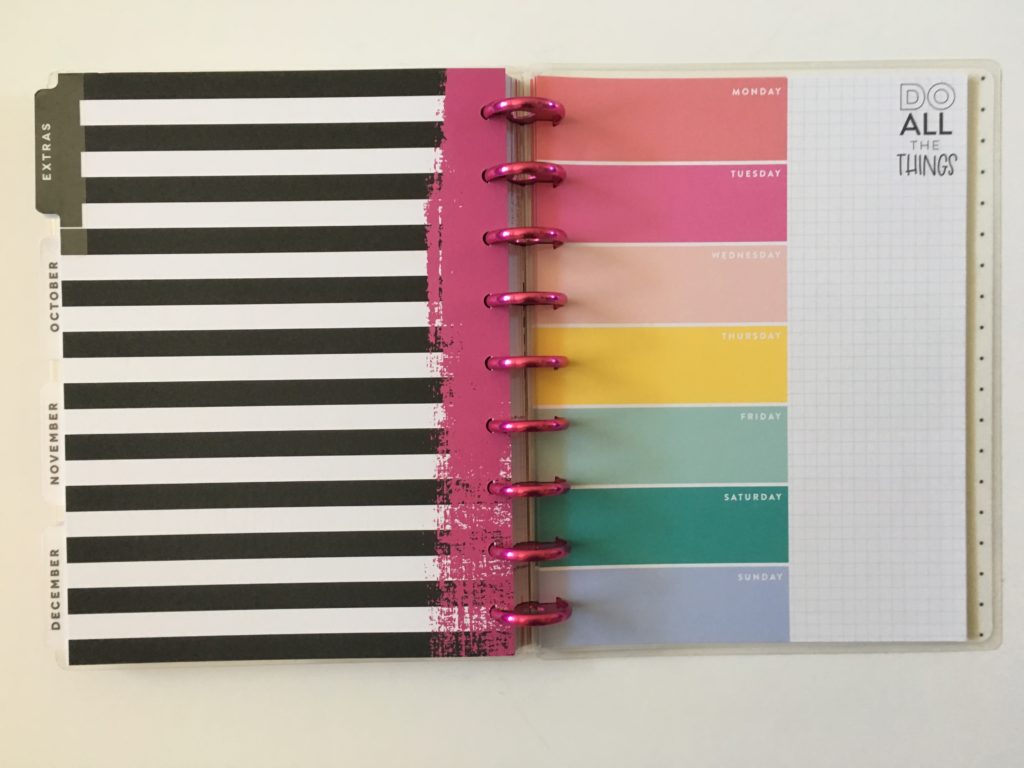 mambi happy planner supermom planner review 1 page weekly spread monday start horizontal rainbow colorful checklist