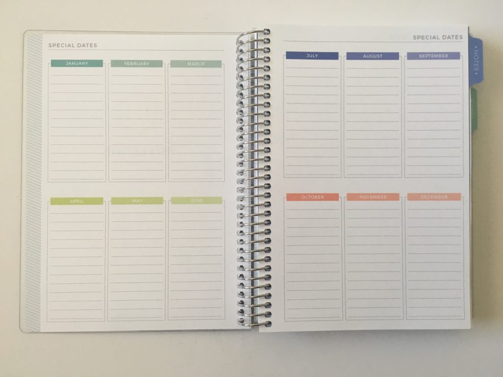 plum paper notebook review annual dates at a glance a5 page size dot grid lined list format