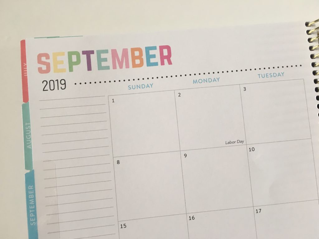 recollections weekly planner review pros and cons colorful rainbow sunday week start minimalist pros and cons coil bound