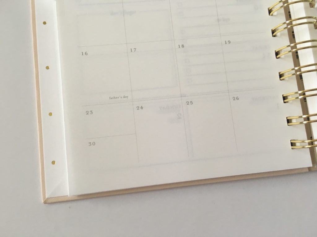 sugar paper los angeles planner review monthly calendar