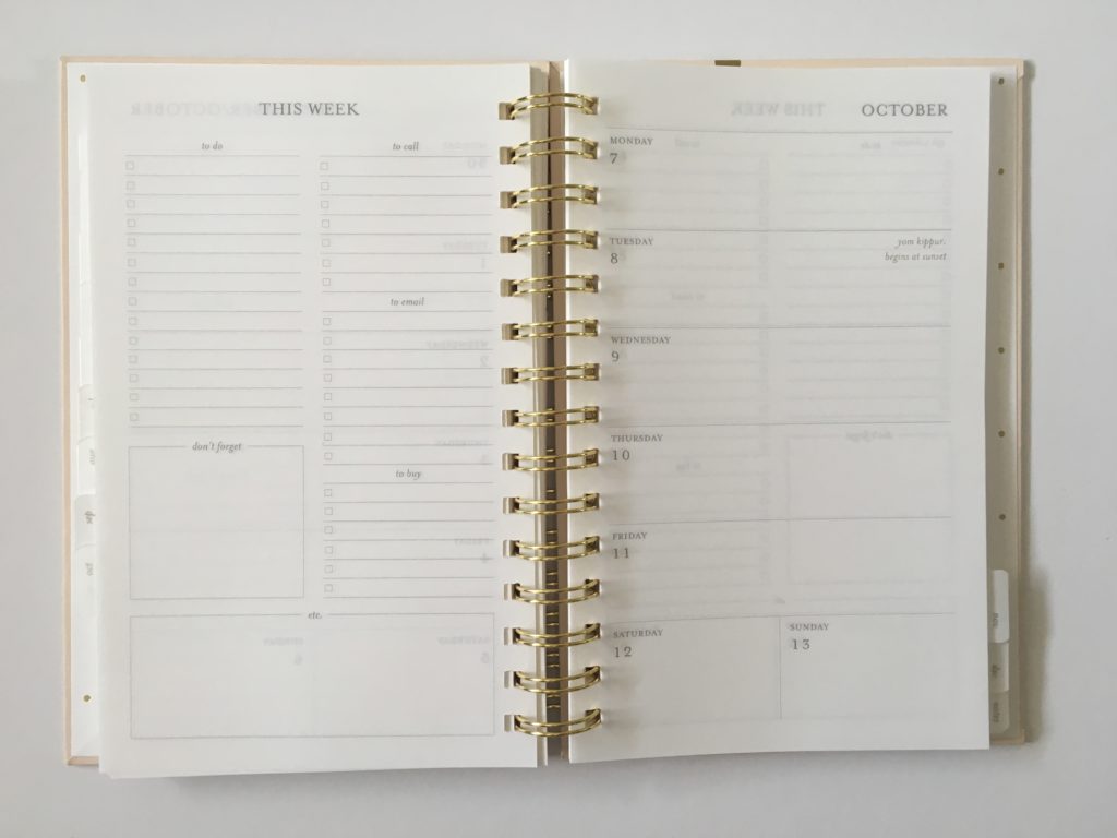 sugar paper planner review pros and cons horizontal 2 pages per week layout monday start simple minimalist list making
