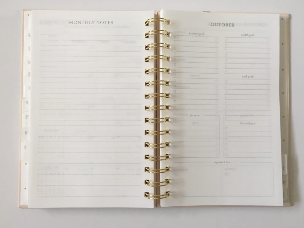sugar paper planner review pros and cons horizontal weekly spread monthly notes list making