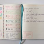 Bullet journaling in the Siwengde notebook (quick rainbow spread)