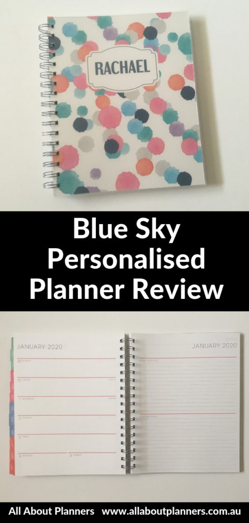 blue sky personalised weekly planner review pros and cons horizontal monday start pen testing ghosting bleed through video