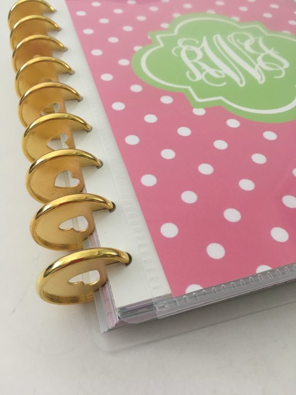 how to make a custom happy planner personalised cover discbound cheaper alternative to happy planner compatible plastic discs with heart punch out carefully crafted