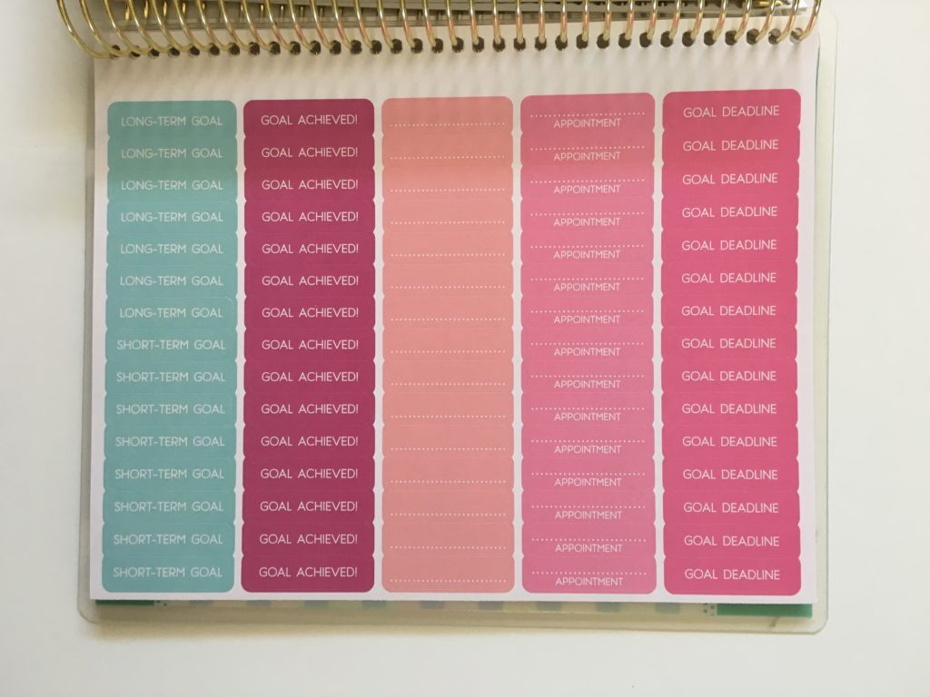 michaels recollections weekly planner stickers cute affordable cheaper alternative to erin condren