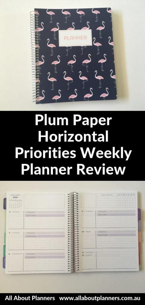 plum paper horizontal priorities weekly spread student teacher pros cons video review colorful version